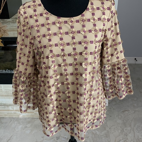 Women’s Calvin Klein Wide Bell Like Sleeves‎ Size XS (95) - Picture 6 of 14